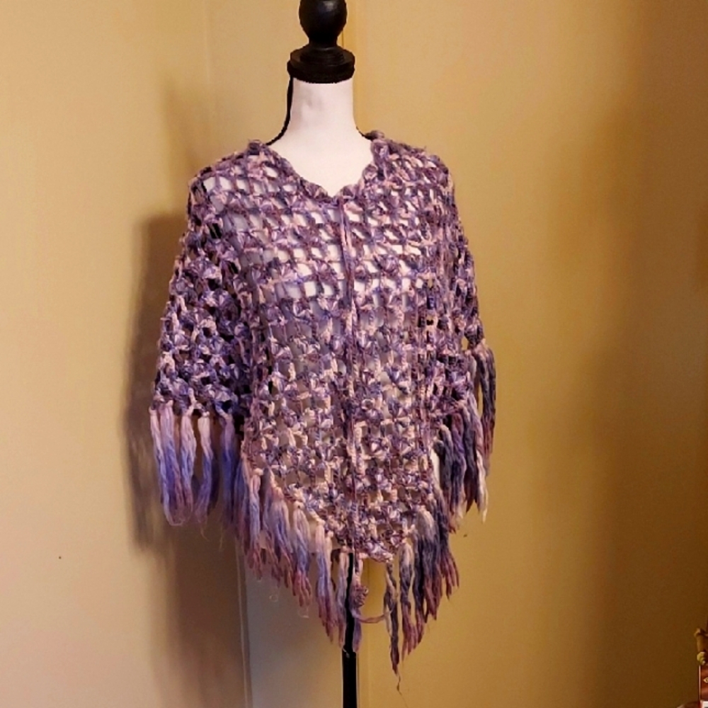 Purple Fringe Women's Sweater